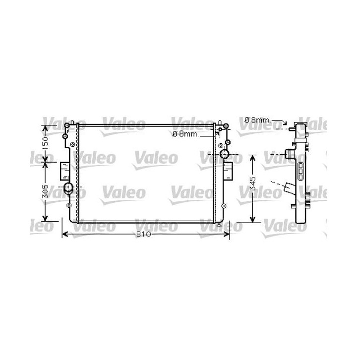 Radiatorius, variklio aušinimas VALEO 734448