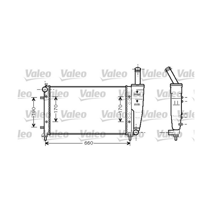 Radiatorius, variklio aušinimas VALEO 734457
