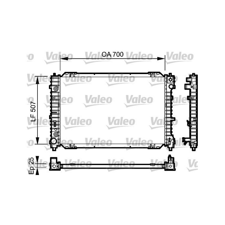 Radiatorius, variklio aušinimas VALEO 734468
