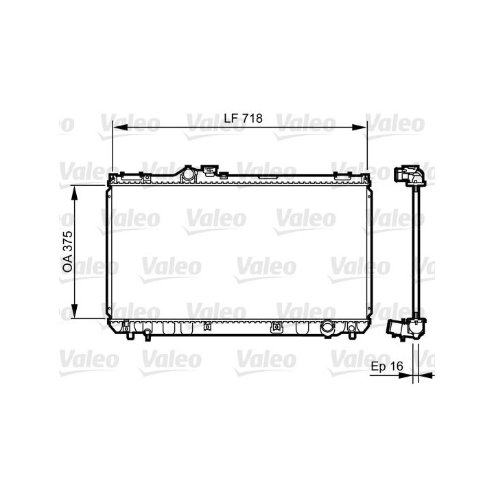 Radiatorius, variklio aušinimas VALEO 734498