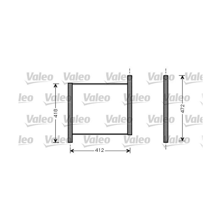 Radiatorius, variklio aušinimas VALEO 734848
