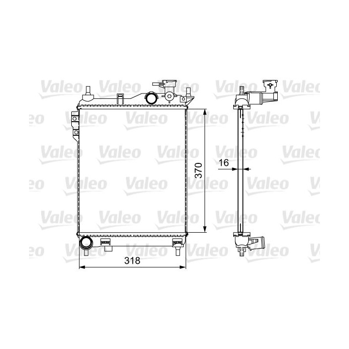 Radiatorius, variklio aušinimas VALEO 734910