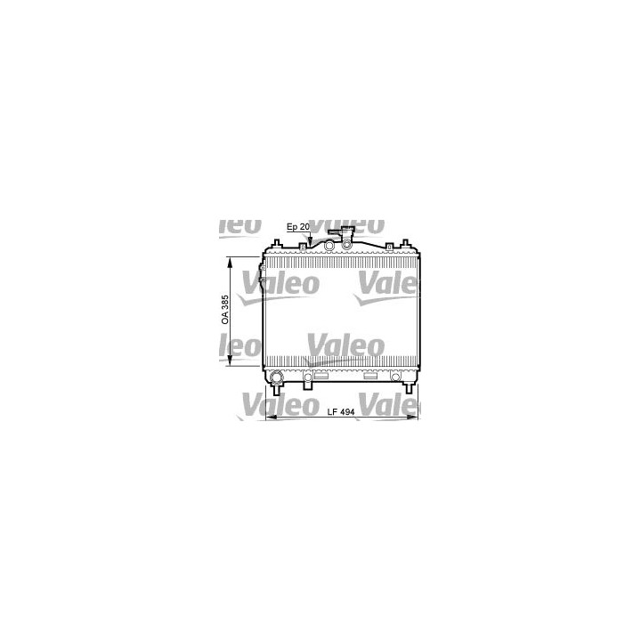 Radiatorius, variklio aušinimas VALEO 734912