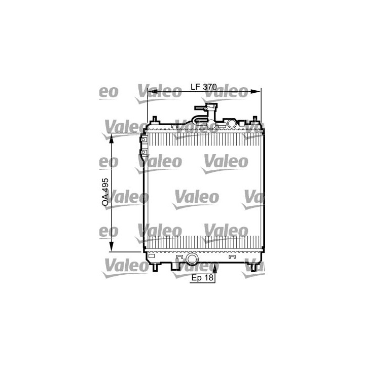 Radiatorius, variklio aušinimas VALEO 734914