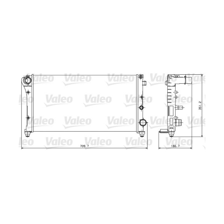 Radiatorius, variklio aušinimas VALEO 734924