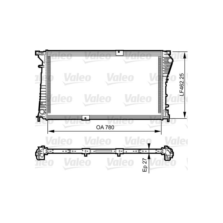 Radiatorius, variklio aušinimas VALEO 734931
