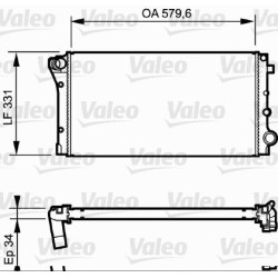 Radiatorius, variklio aušinimas VALEO 734932