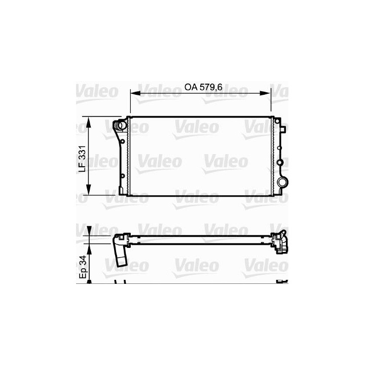 Radiatorius, variklio aušinimas VALEO 734932
