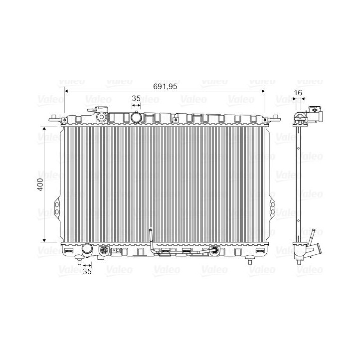Radiatorius, variklio aušinimas VALEO 734949