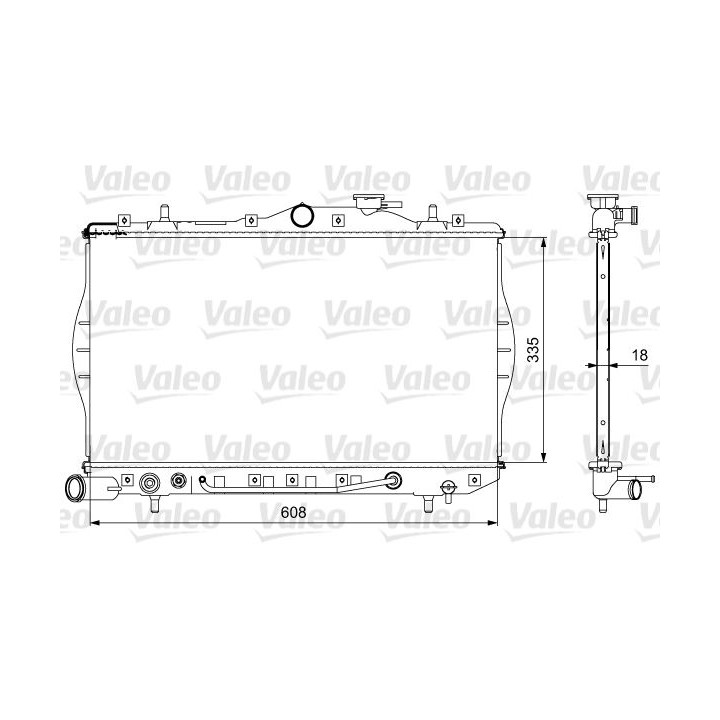 Radiatorius, variklio aušinimas VALEO 734956