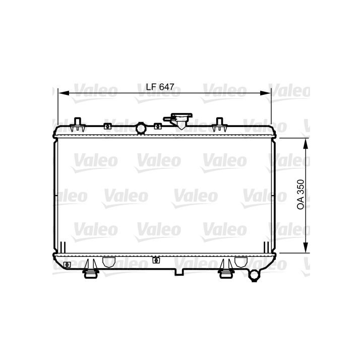 Radiatorius, variklio aušinimas VALEO 734966