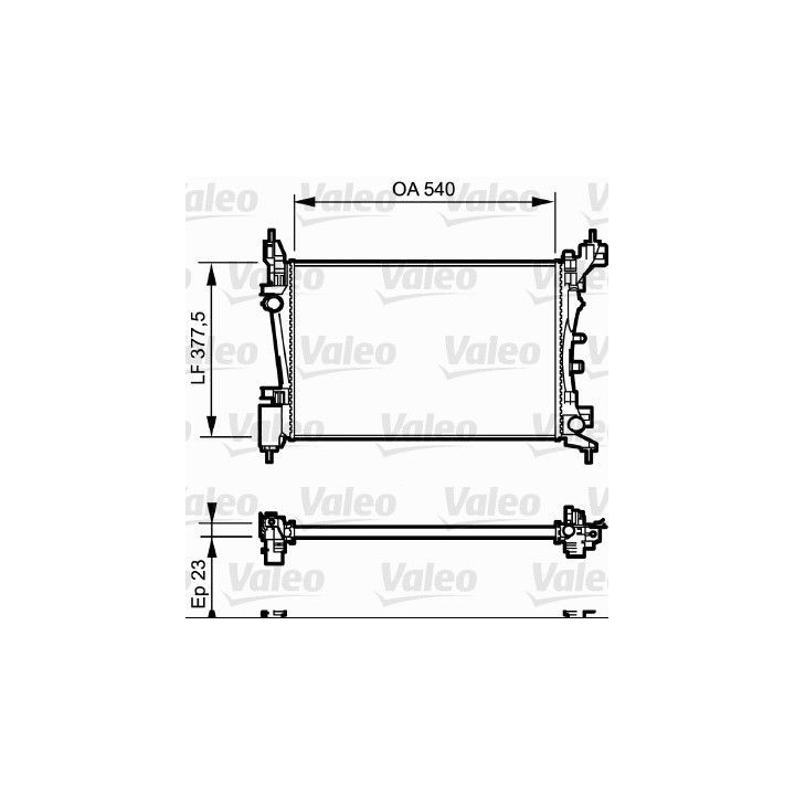 Radiatorius, variklio aušinimas VALEO 735042