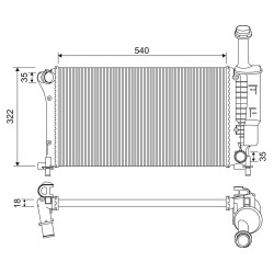 Radiatorius, variklio aušinimas VALEO 735175