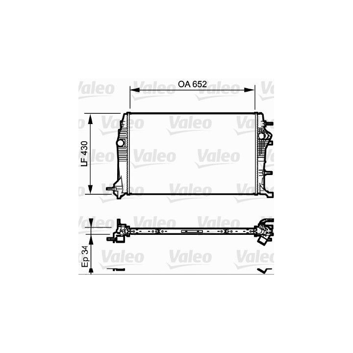 Radiatorius, variklio aušinimas VALEO 735181