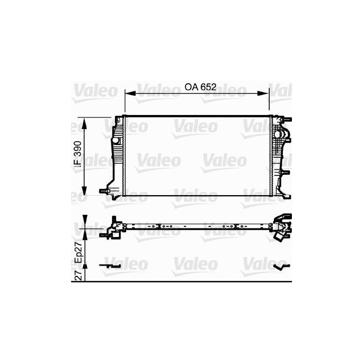 Radiatorius, variklio aušinimas VALEO 735182