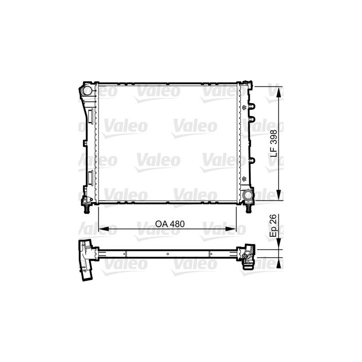 Radiatorius, variklio aušinimas VALEO 735273