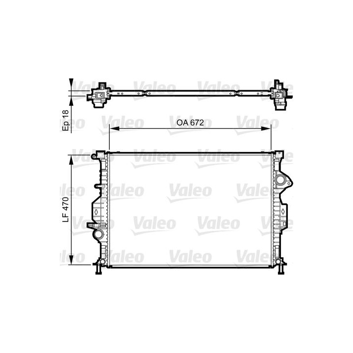 Radiatorius, variklio aušinimas VALEO 735373