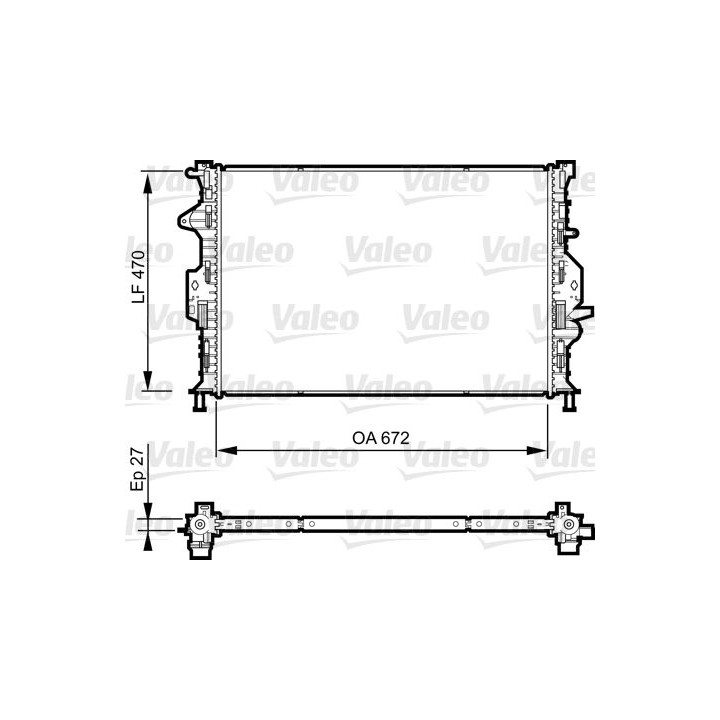 Radiatorius, variklio aušinimas VALEO 735374