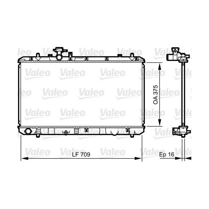 Radiatorius, variklio aušinimas VALEO 735407