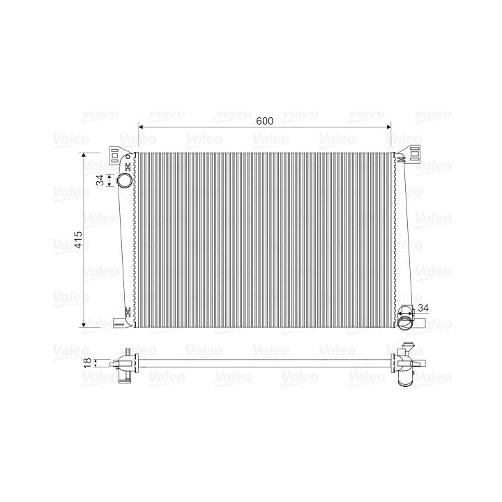 Radiatorius, variklio aušinimas VALEO 735480