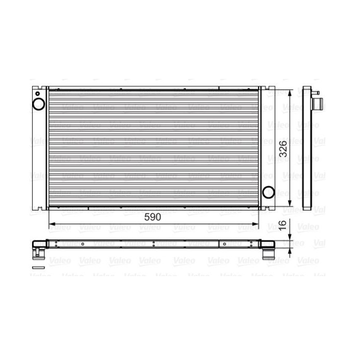 Radiatorius, variklio aušinimas VALEO 735481
