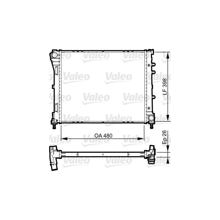Radiatorius, variklio aušinimas VALEO 735498