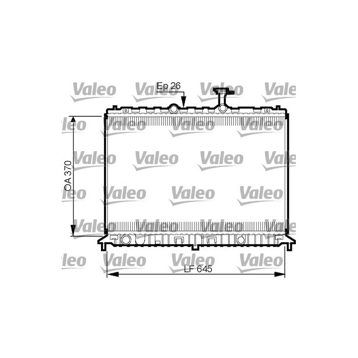 Radiatorius, variklio aušinimas VALEO 735501