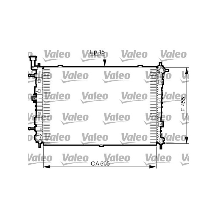 Radiatorius, variklio aušinimas VALEO 735516