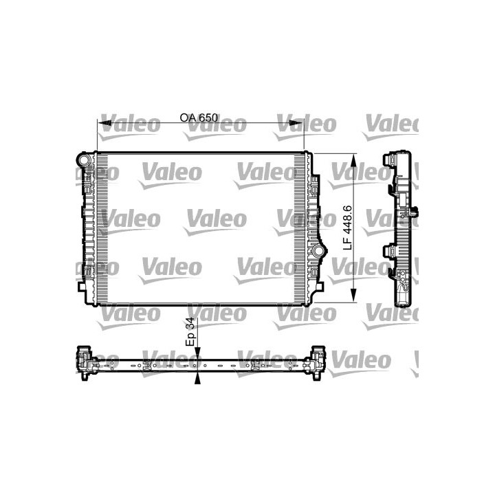 Radiatorius, variklio aušinimas VALEO 735549