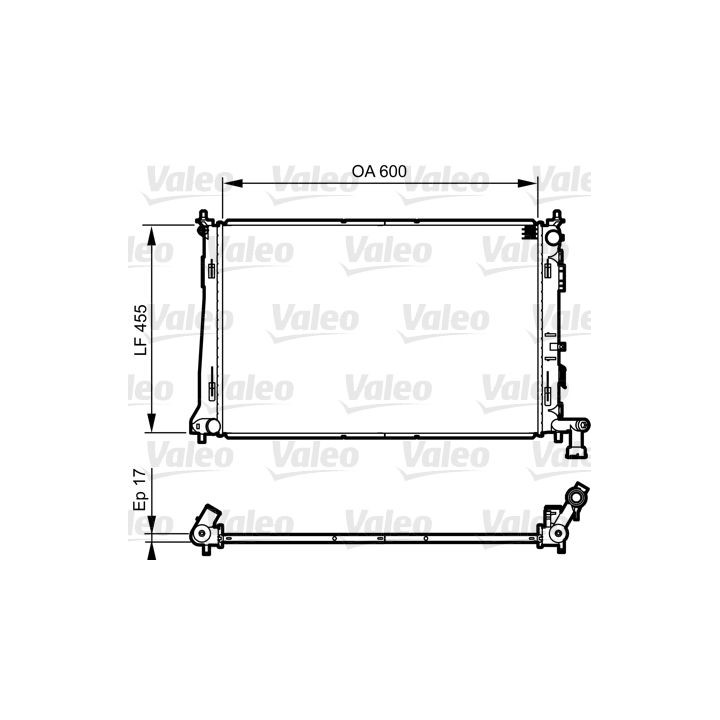 Radiatorius, variklio aušinimas VALEO 735564