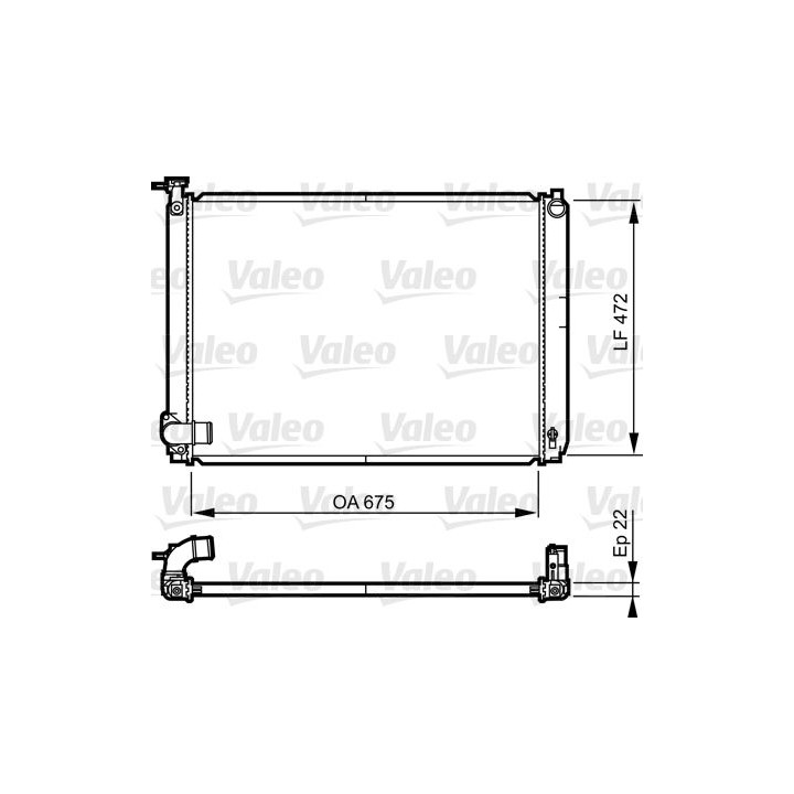 Radiatorius, variklio aušinimas VALEO 735571