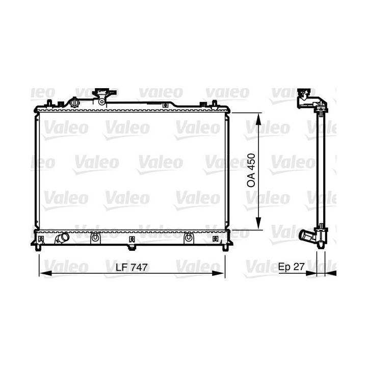 Radiatorius, variklio aušinimas VALEO 735577