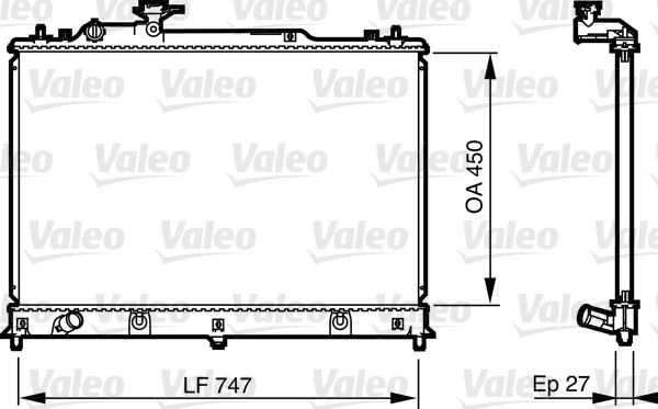 Radiatorius, variklio aušinimas VALEO 735577