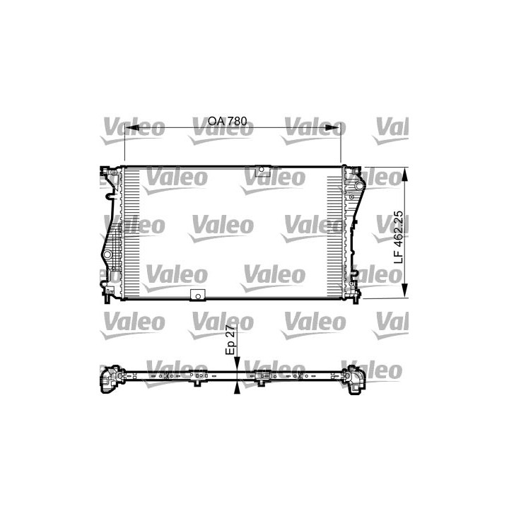 Radiatorius, variklio aušinimas VALEO 735599