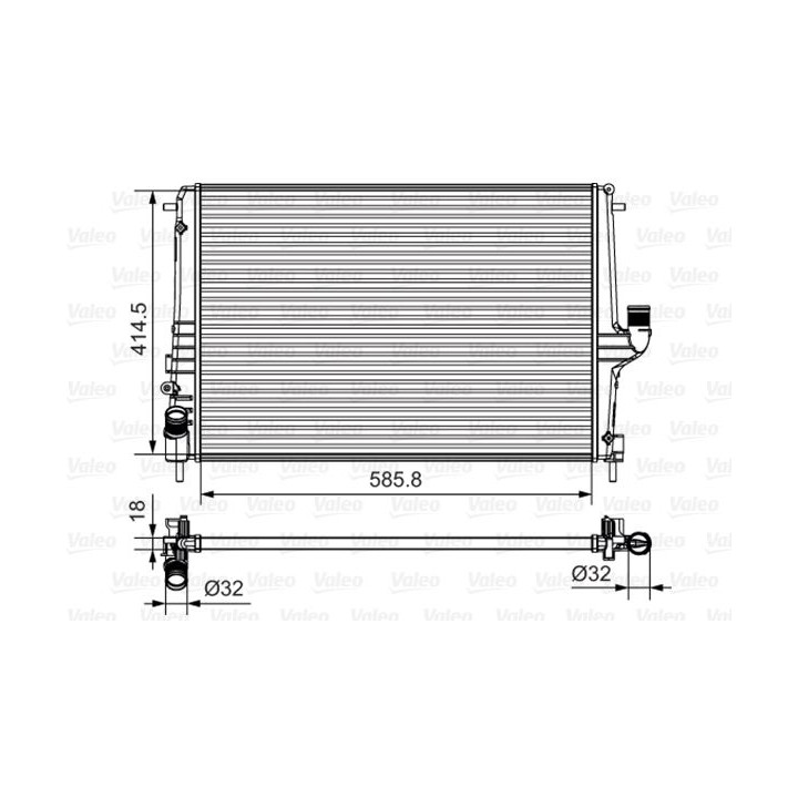 Radiatorius, variklio aušinimas VALEO 735635