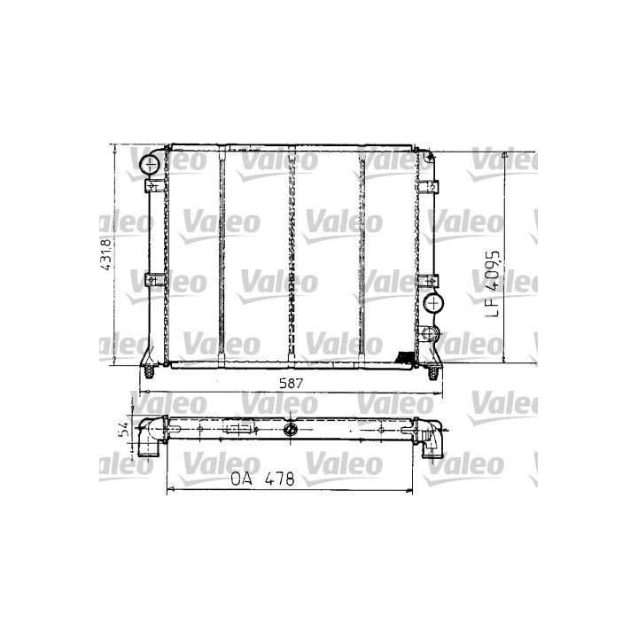 Radiatorius, variklio aušinimas VALEO 810993