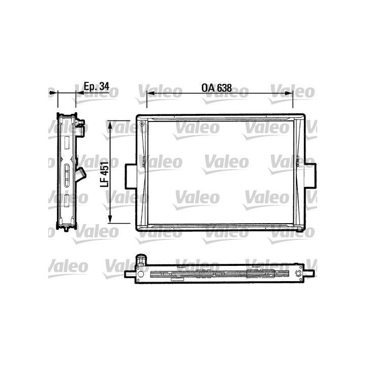 Radiatorius, variklio aušinimas VALEO 816647