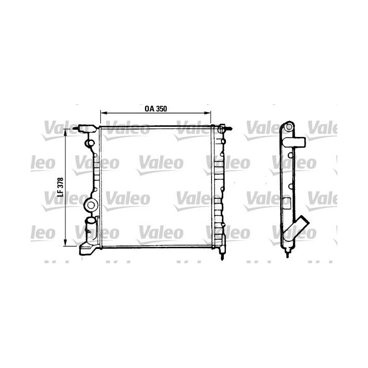 Radiatorius, variklio aušinimas VALEO 816656