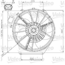 Ventiliatorius, radiatoriaus VALEO 696215