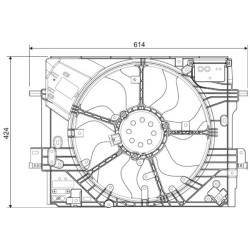 Ventiliatorius, radiatoriaus VALEO 696458