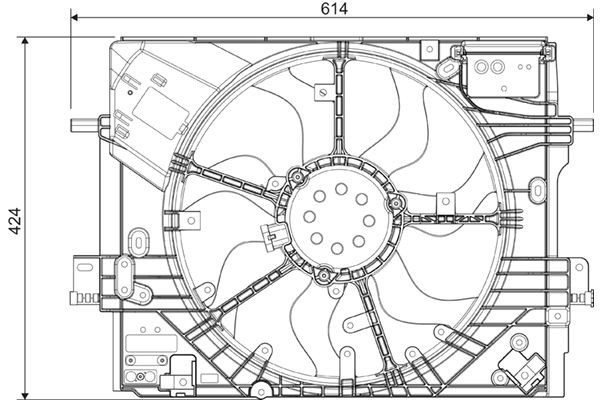 Ventiliatorius, radiatoriaus VALEO 696458