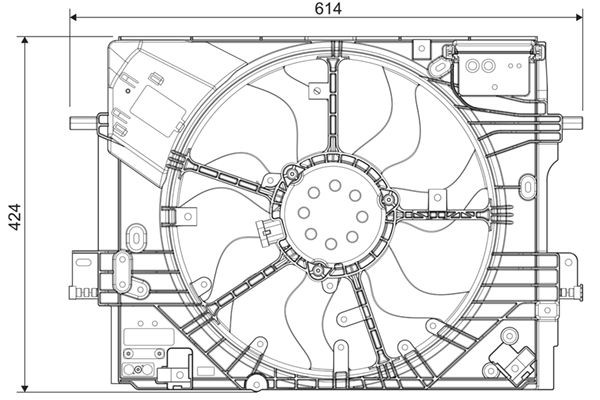 Ventiliatorius, radiatoriaus VALEO 696459