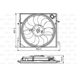 Ventiliatorius, radiatoriaus VALEO 696583