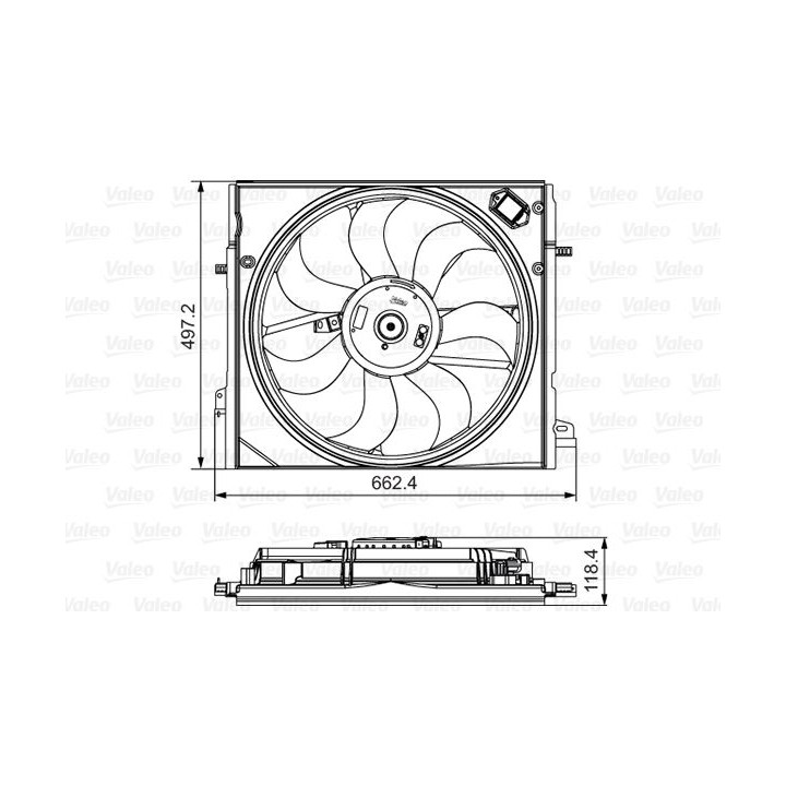 Ventiliatorius, radiatoriaus VALEO 696583