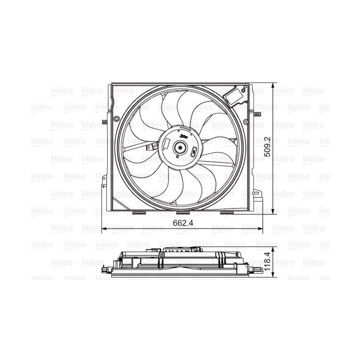 Ventiliatorius, radiatoriaus VALEO 696873
