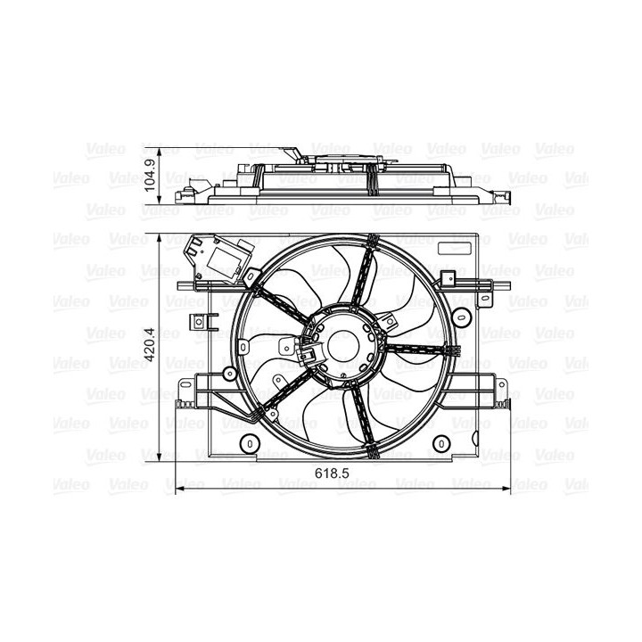 Ventiliatorius, radiatoriaus VALEO 696880