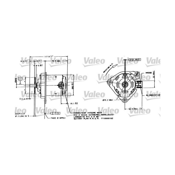 Elektrovariklis, raditoriaus ventiliatorius VALEO 698015