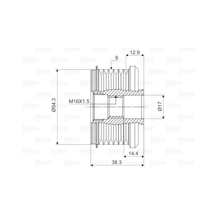 Laisvos eigos sankaba, kint. sr. generatorius VALEO 588002