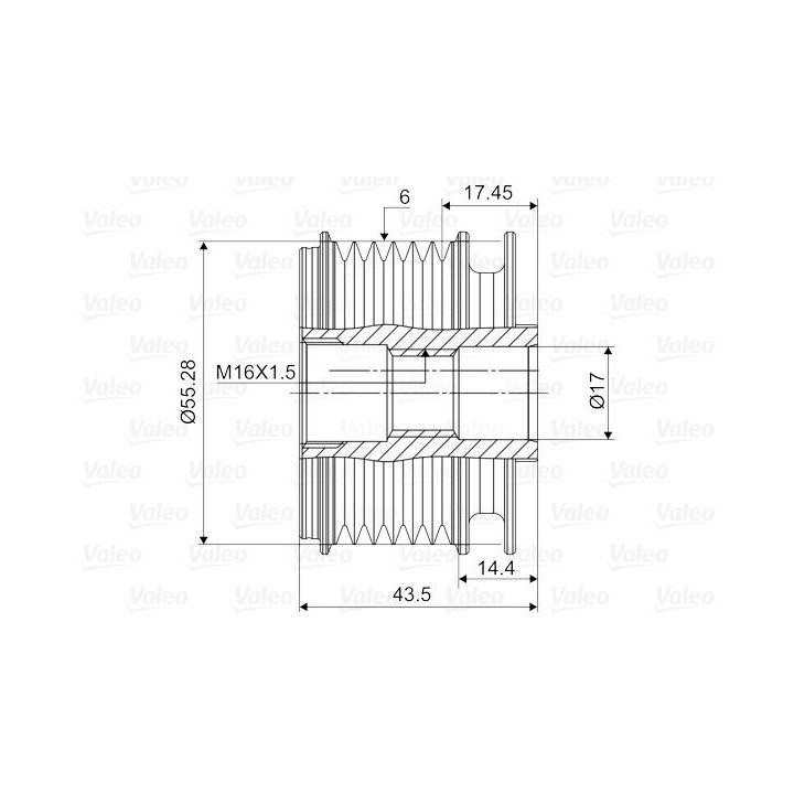 Laisvos eigos sankaba, kint. sr. generatorius VALEO 588004