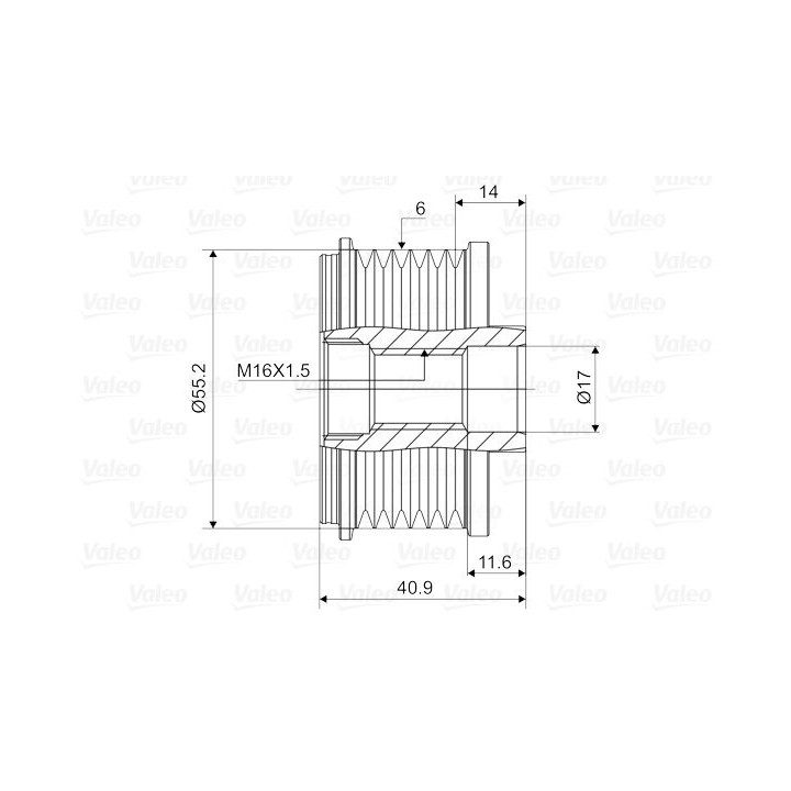 Laisvos eigos sankaba, kint. sr. generatorius VALEO 588005